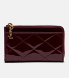 Saint Laurent Paris Fragments patent leather card holder