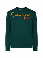 MC2 Saint Barth Man Crewneck Sweater With Courmayeur Après Ski Embroidery