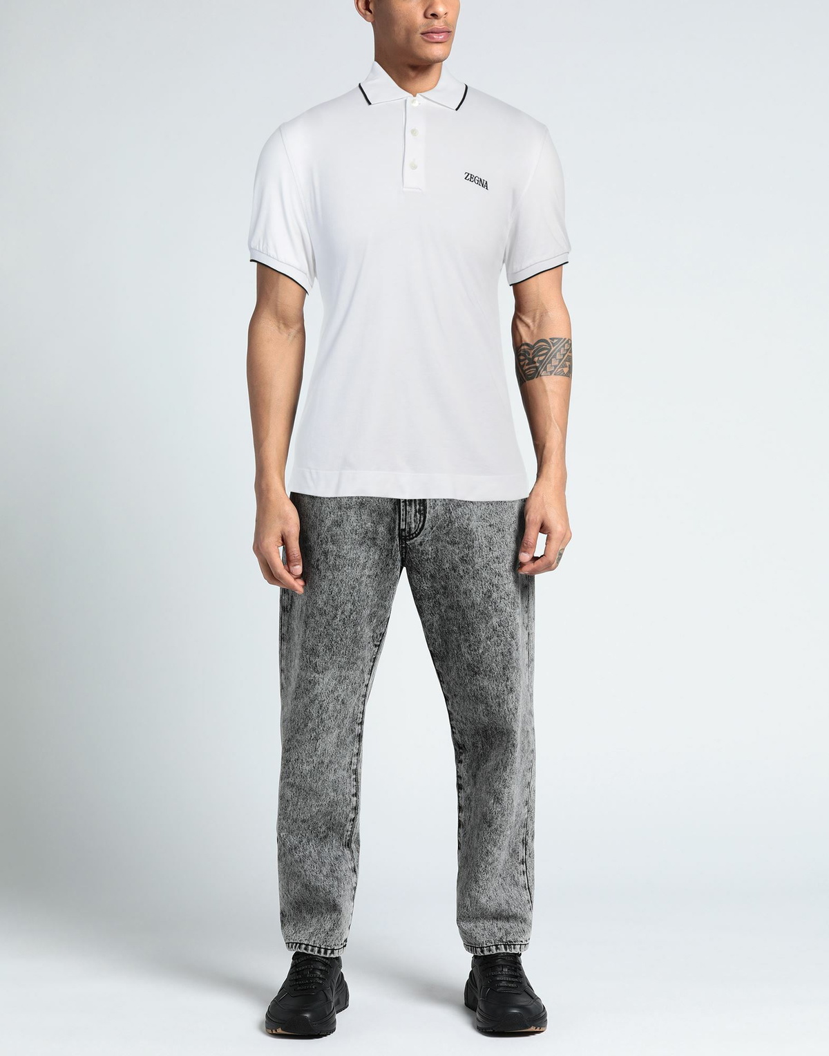 Zegna Mens Polo shirt in White
