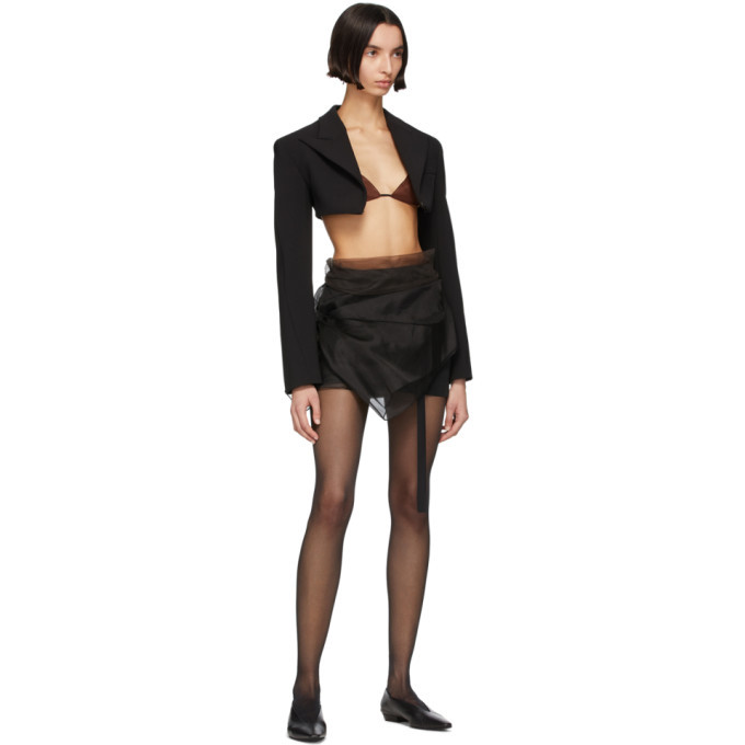 Nensi Dojaka Black Silk 3 Skirt Nensi Dojaka