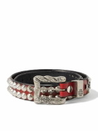 Enfants Riches Déprimés - 4cm Studded Leather Belt - Red