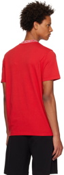 Moncler Red Garment-Washed T-Shirt