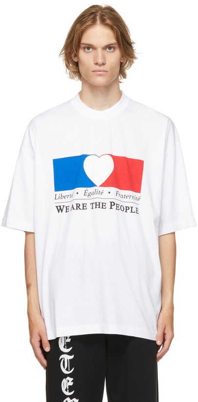 Photo: VETEMENTS White 'We Are The People' T-Shirt