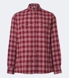 Brunello Cucinelli Checked cotton-blend flannel shirt