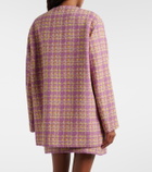 Gucci Checked cotton-blend tweed jacket