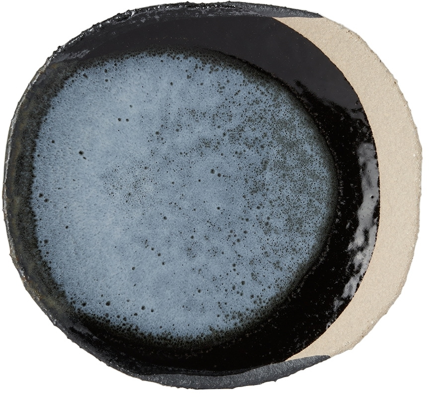 JAR CERAMISTES Blue & Black Wabi Dessert Plate Set