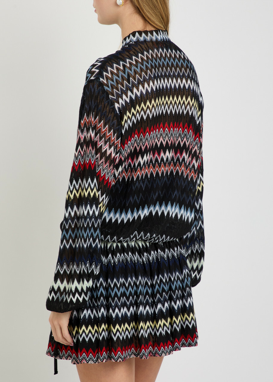 Missoni Chevron Fine-knit Mini Dress Multicoloured