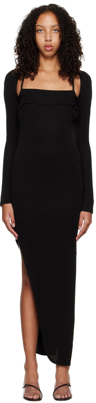 Helmut Lang Black Cutout Midi Dress Helmut Lang