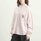 TTT MSW Women's Flower Embroidery Knit Shirt in Pink