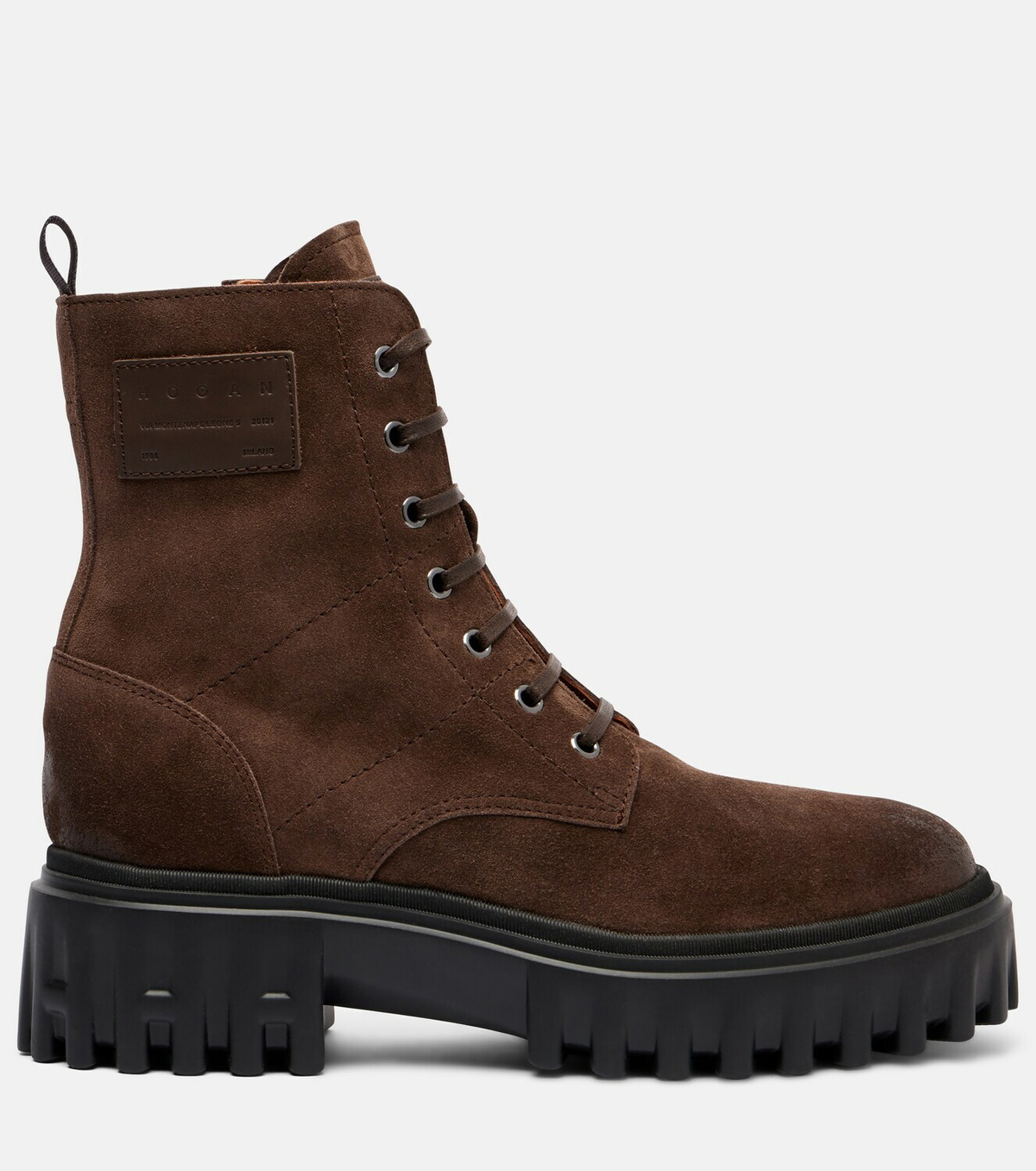 Hogan H700 suede combat boots