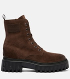 Hogan H700 suede combat boots