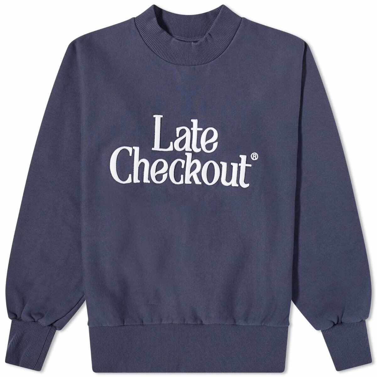 Photo: Late Checkout LC Logo Crew Sweat in Navy