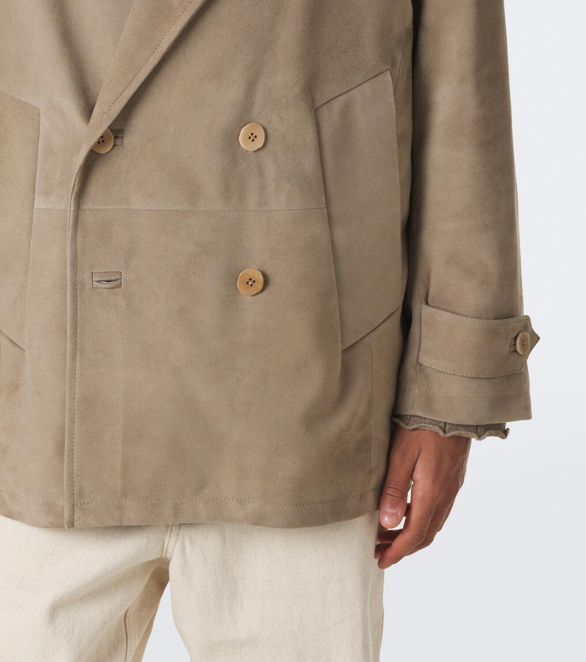 Stòffa Double-breasted suede jacket