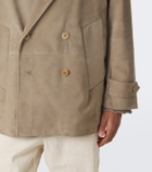 Stòffa Double-breasted suede jacket