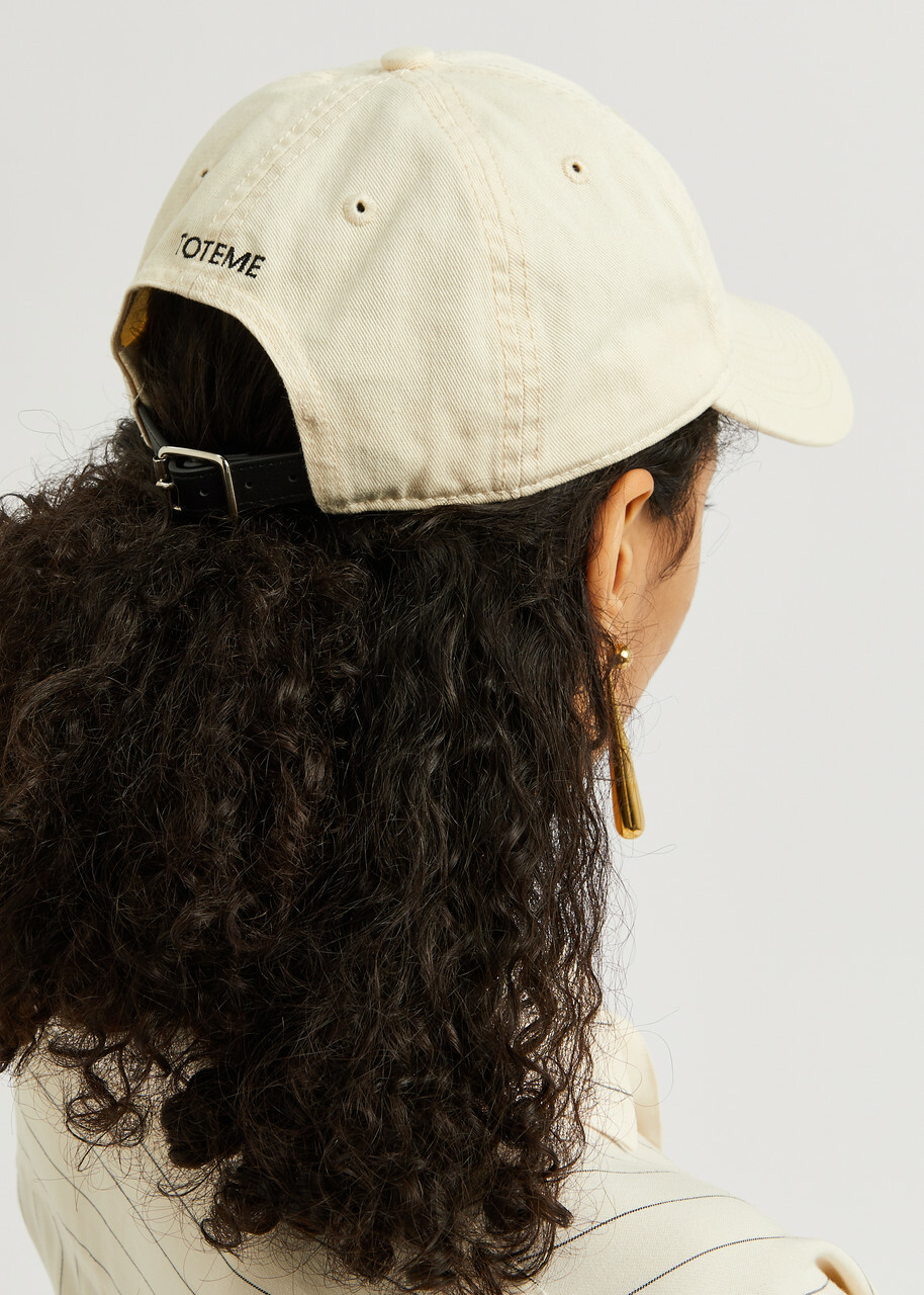 Toteme Logo-embroidered Cotton cap - Cream - One Size Toteme display picture 1