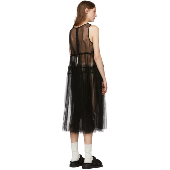 Chika Kisada Black Sleeveless Tulle Dress