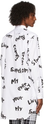 Comme des Garçons Homme Plus White Script Shirt