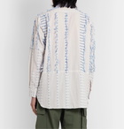 Engineered Garments - Tasselled Striped Cotton-Voile Shirt - Neutrals