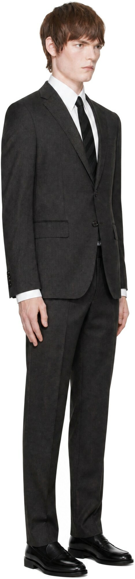 BOSS Brown Single-Breasted Suit