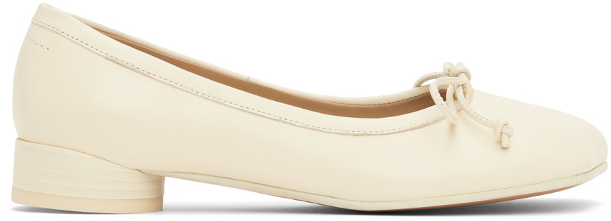 MM6 Maison Margiela Off-White Anatomic Ballerina Flats MM6
