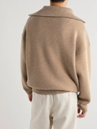 Isabel Marant - Lewin Merino Wool-Blend Half-Zip Sweater - Brown