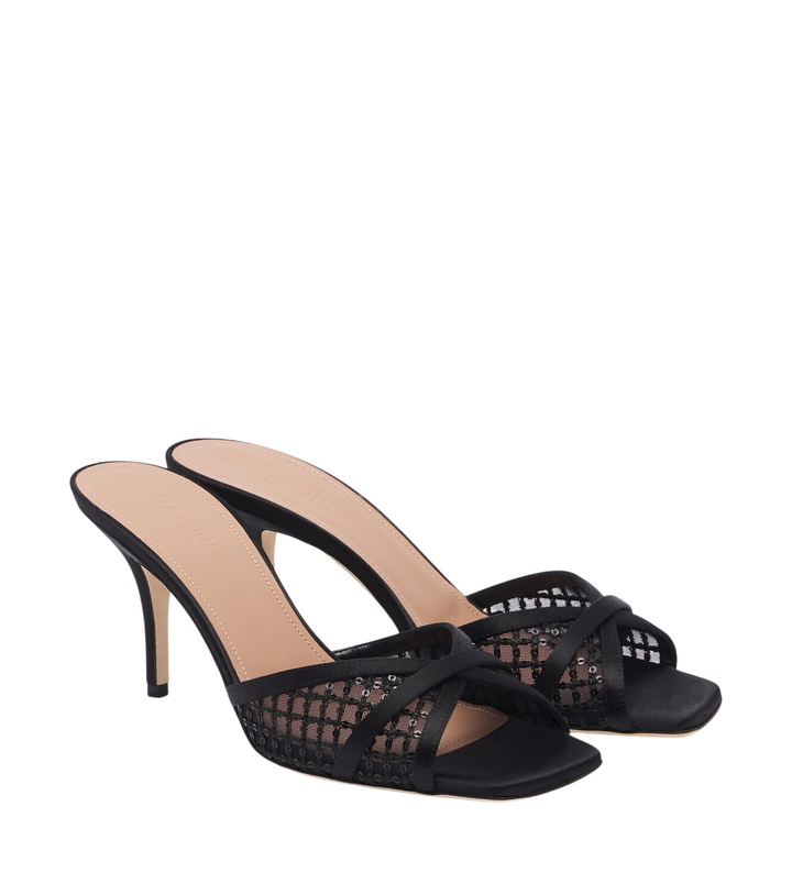 Photo: Malone Souliers Perla satin and mesh mules
