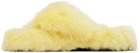 Acne Studios Yellow Shearling Sandals