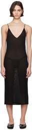 High Sport Black Slinky Gabe Midi Dress