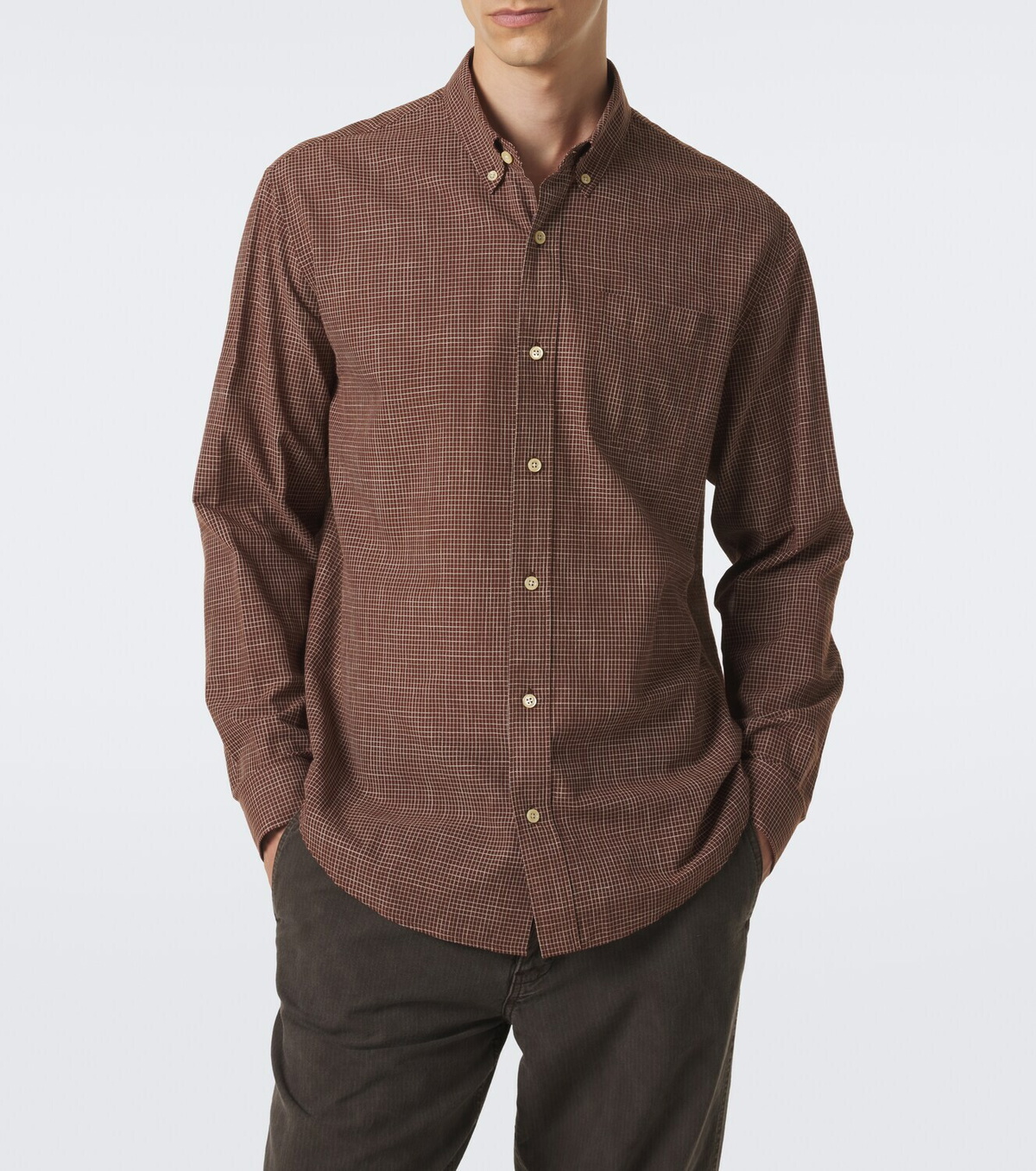 The Row Pompeo checked cotton flannel shirt