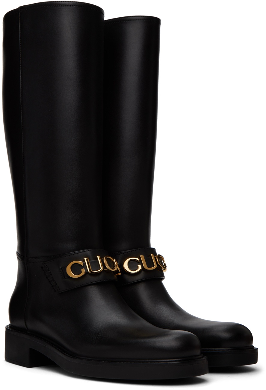 Gucci Black Flores Boots Gucci