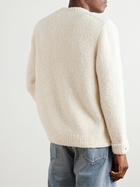 God's True Cashmere - Cloud Embellished Cashmere-Blend Bouclé Sweater - Neutrals