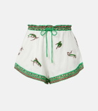 Alémais Wanda embroidered linen shorts