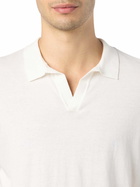 MC2 Saint Barth Off-cream Buttonless Knitted Polo Shirt Sloan