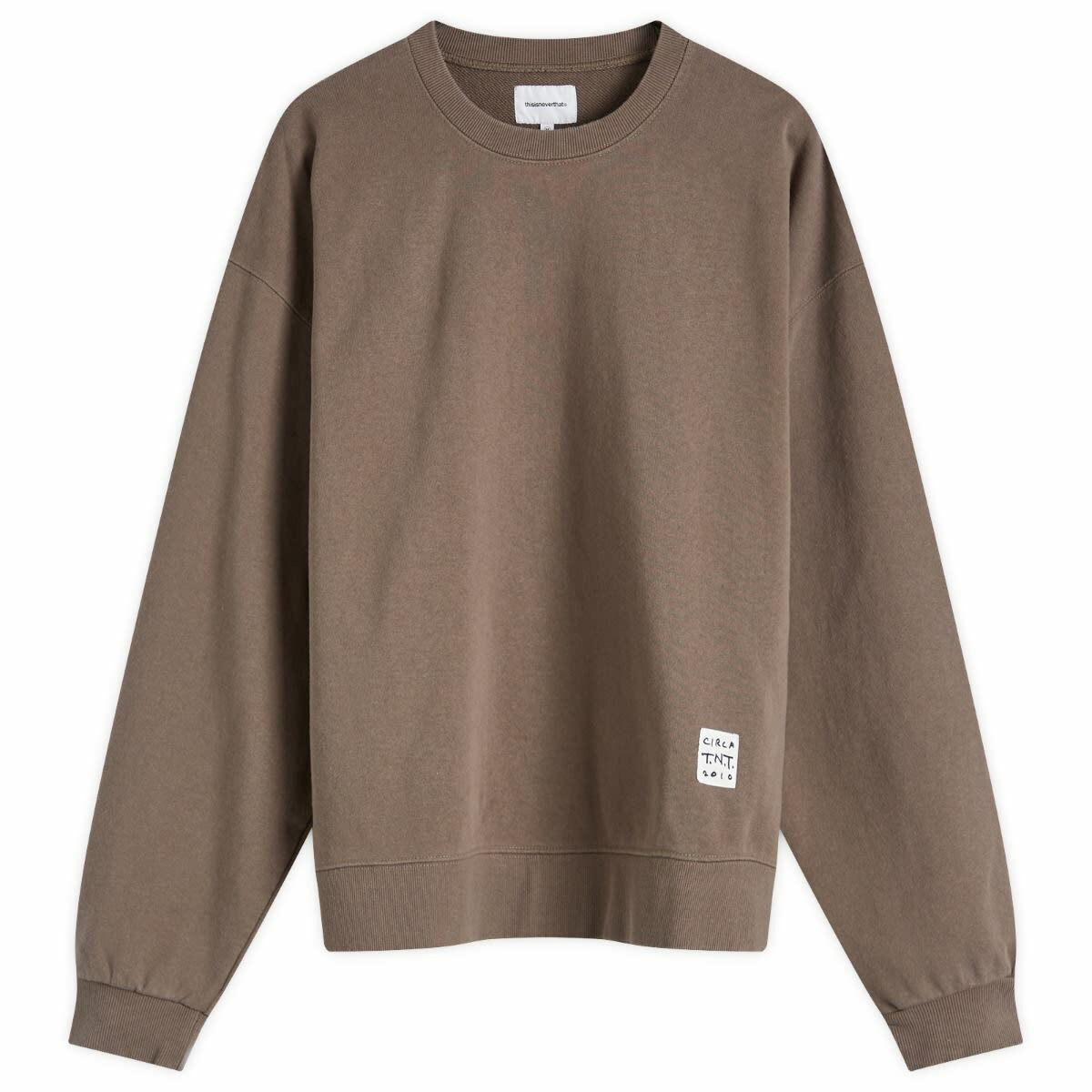 thisisneverthat Men's TNT Faded Crew Sweat in Dark Mocha