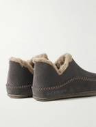 Sorel - MANAWAN™ II Faux Shearling-Lined Suede Slippers - Gray