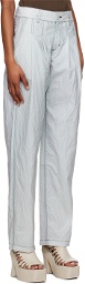 Eckhaus Latta Gray Pleated Trousers