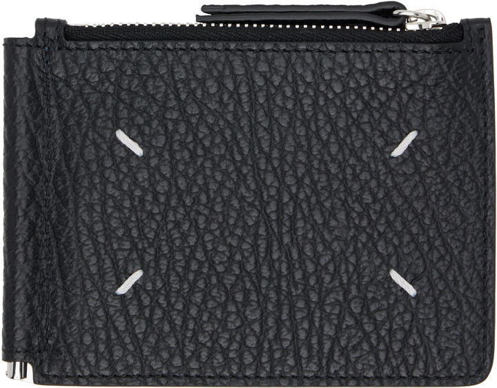 Photo: Maison Margiela Black Money Clip Bifold Wallet