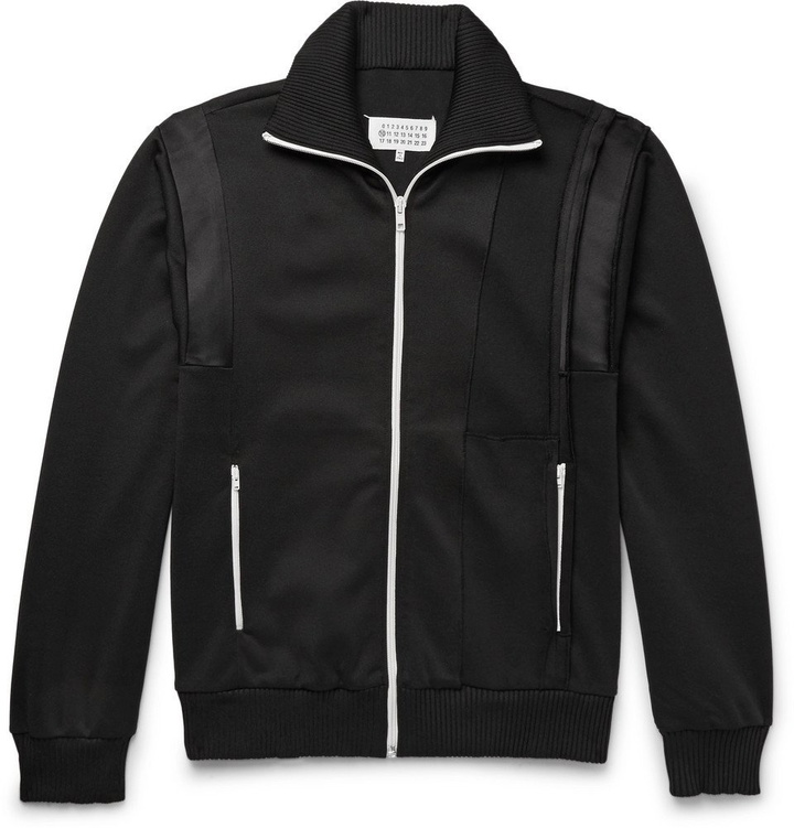 Photo: Maison Margiela - Satin-Panelled Woven Track Jacket - Men - Black