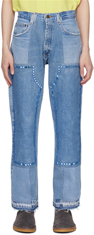 Photo: Kartik Research Blue Mirror Jeans