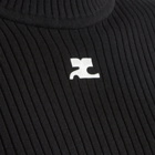 Courrèges Women's Re-Edition Knit Short Sleeve Jumper in Black