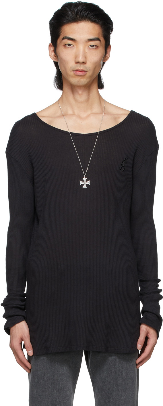 Enfants Riches Déprimés Black Fitted Logo Long Sleeve T-Shirt