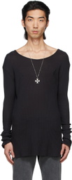 Enfants Riches Déprimés Black Fitted Logo Long Sleeve T-Shirt