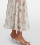 Dôen Amelisse floral silk georgette maxi dress