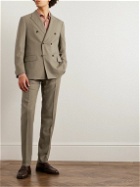 Caruso - Double-Breasted Wool Suit Jacket - Brown