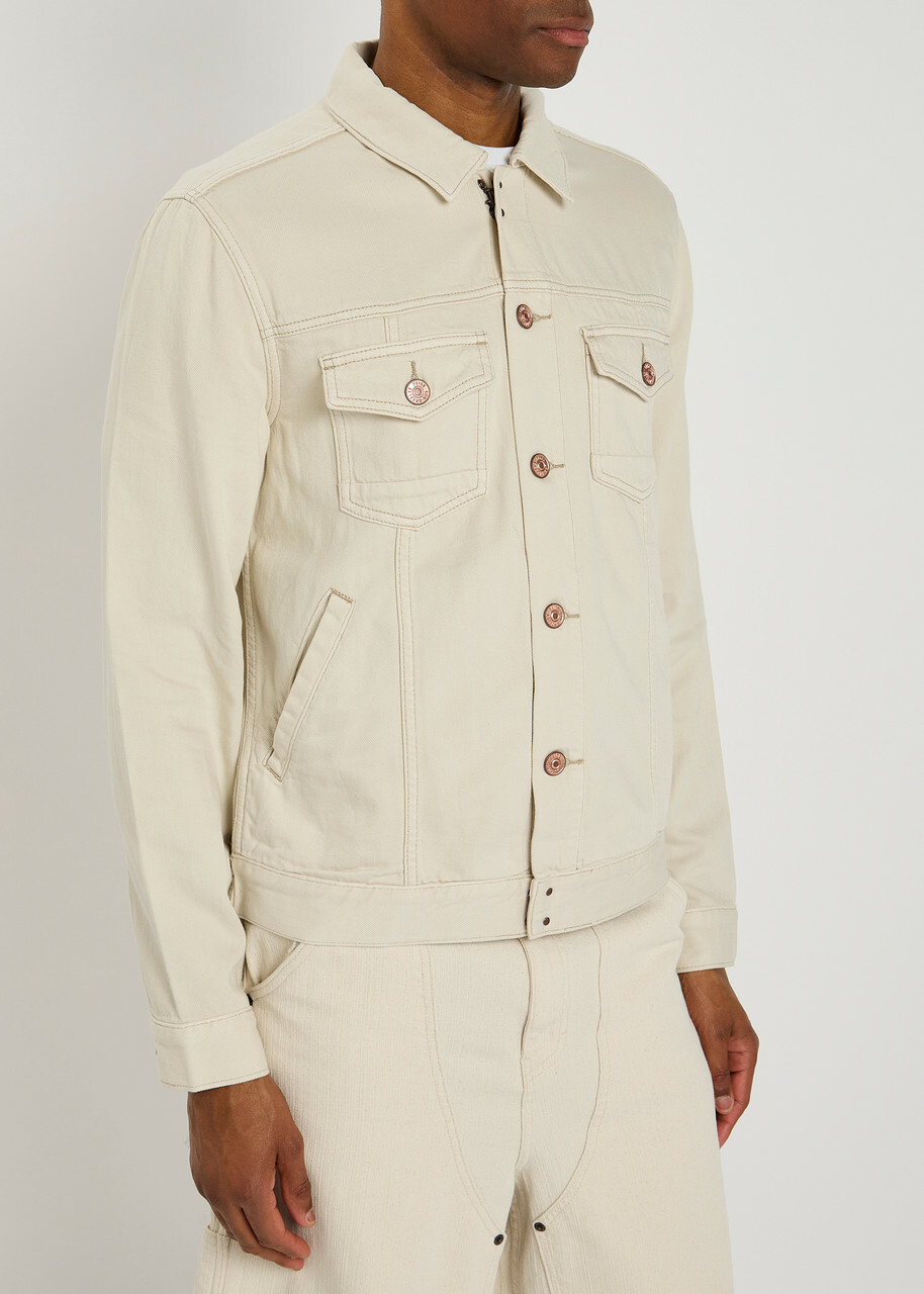 Paige Scout Panelled Cotton-blend Overshirt Jacket Ecru