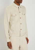 Paige Scout Panelled Cotton-blend Overshirt Jacket Ecru