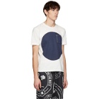 Blue Blue Japan SSENSE Exclusive White and Indigo Big Circle T-Shirt