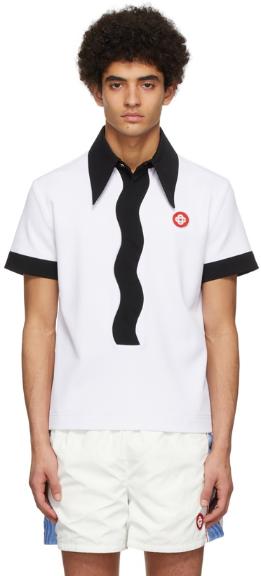 Photo: Casablanca White Nylon Polo