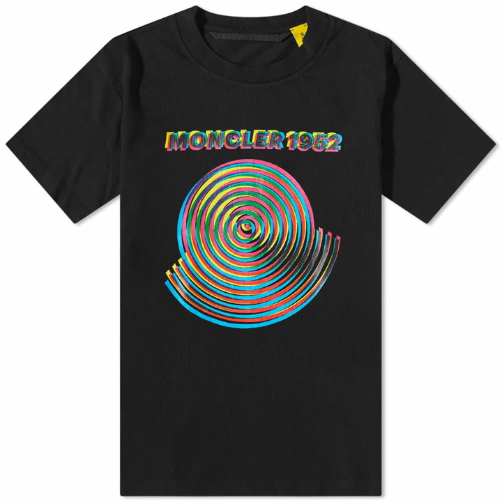 Photo: Moncler Men's Genius Spiral Logo T-Shirt in Black