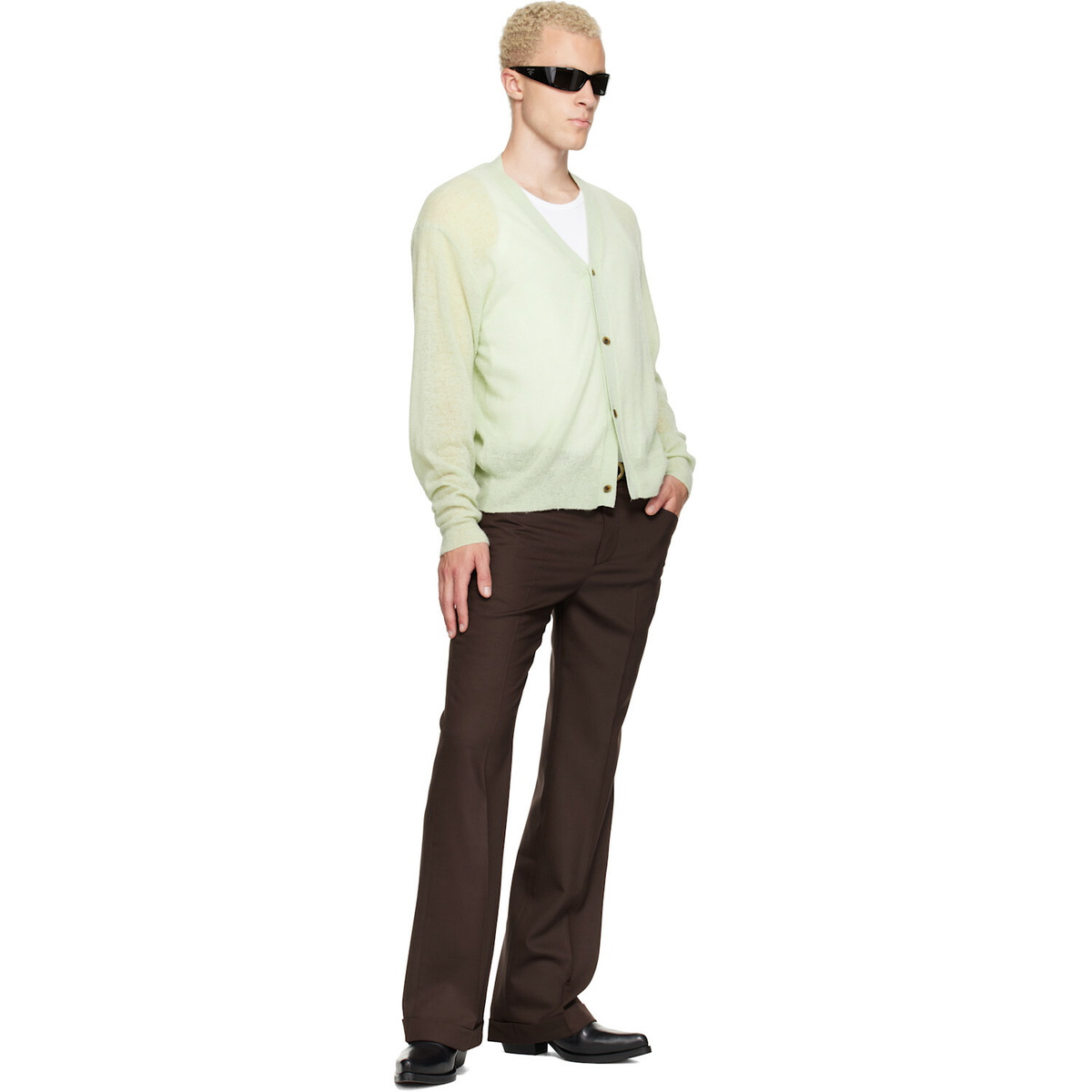 Ernest W. Baker Brown Cuffed 70's Trousers